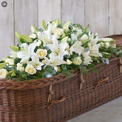 Lily Casket Spray White