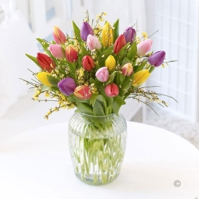 Mixed Tulip Vase