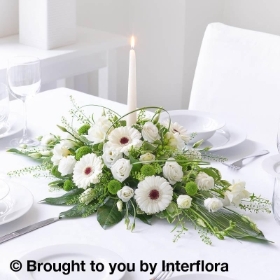 Shimmering White Table Top Candle Arrangement