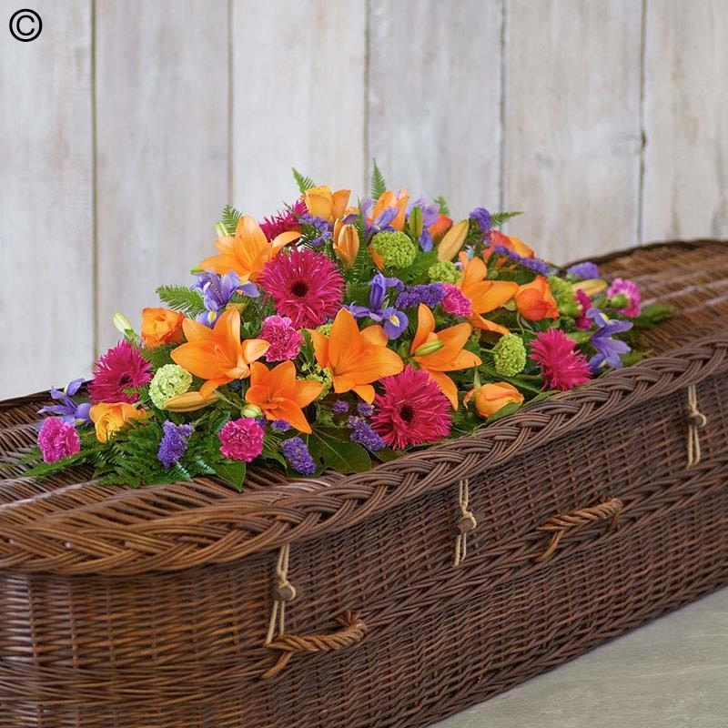 Florists Choice Casket Spray Brights